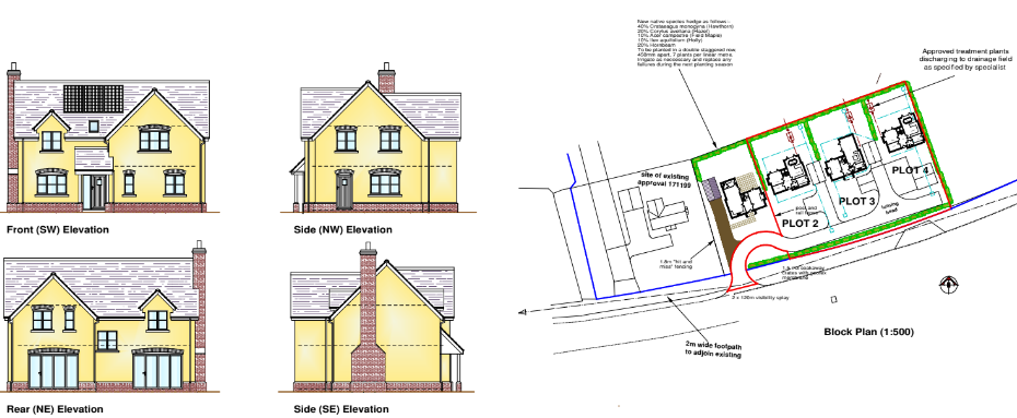 Development site for Sale in Lower Eggleton, Ledbury for 3 Detached dwellings. screenshot 2025 12 05 1.11.38 pm