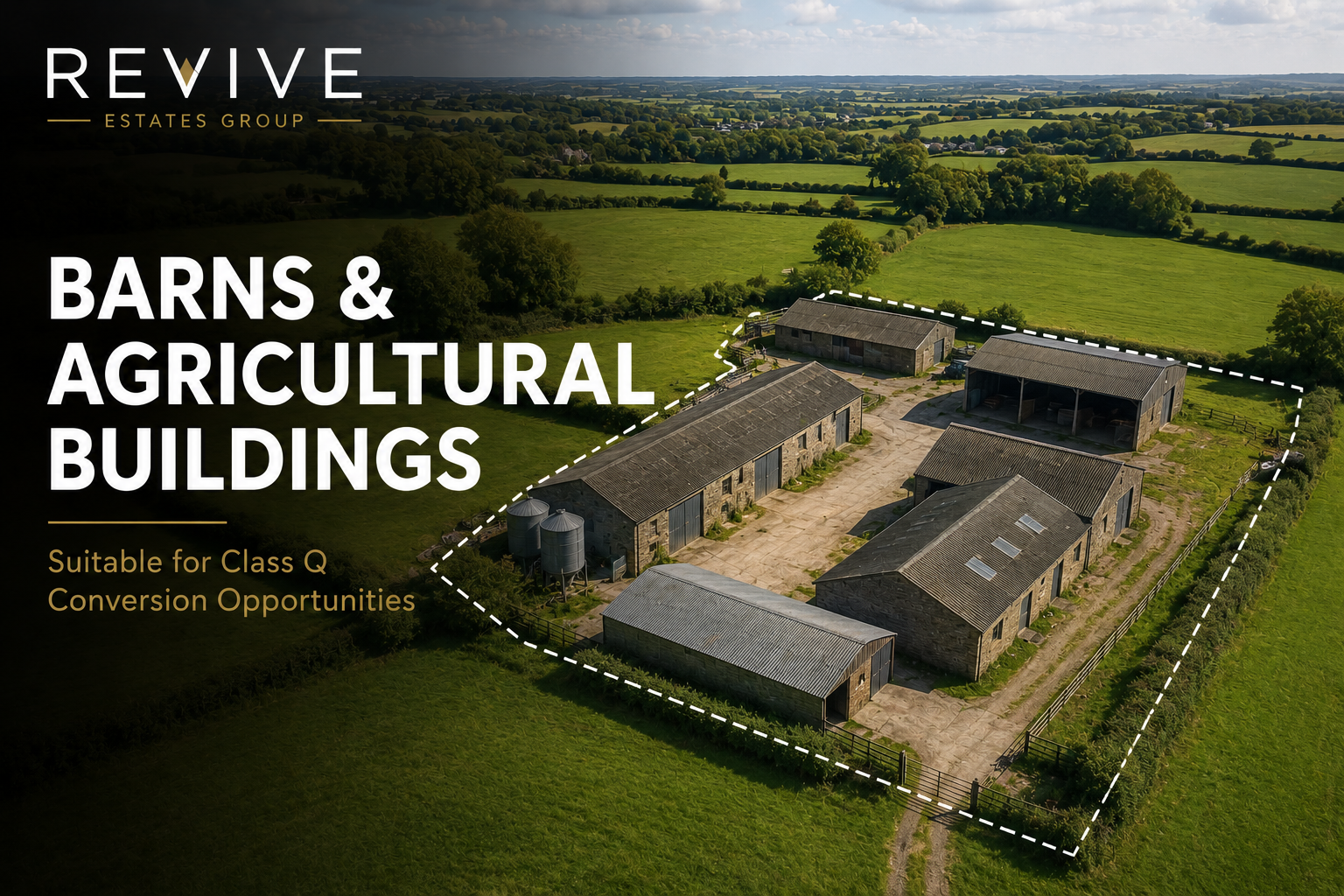 Agricultural barn suitable for Class Q permitted development conversion